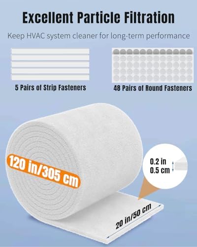 Pawfly Aquarium Filter Floss Roll, 120 x 20 x 0.2 Inch Cuttable Aquarium Filter Pad, Blue and White Aquarium Filter Media Roll for Freshwater Saltwater Fish Tanks & Small Ponds - Image 3