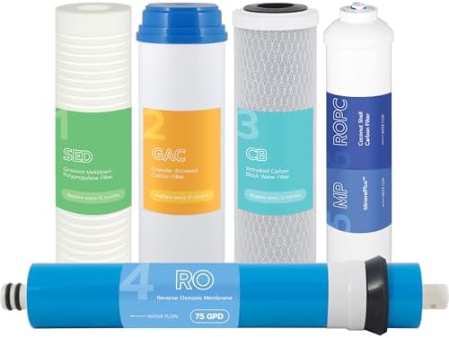 SpiroPure 12-Month Filter Replacement Set for 6-Stage RO System, SP-RO125MP by SpiroPure