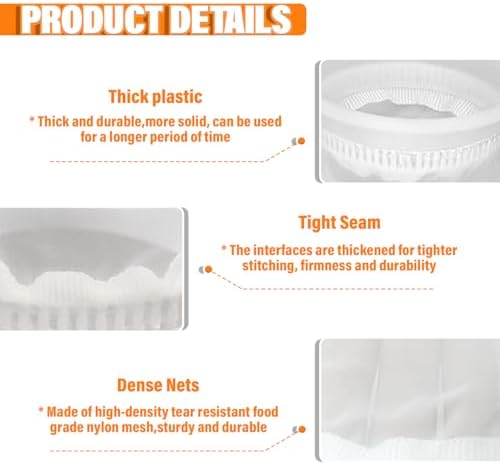 2 Pcs IBC Lid Filter Nylon Screen for Water Tank Rain Barrel Plastic - Image 3