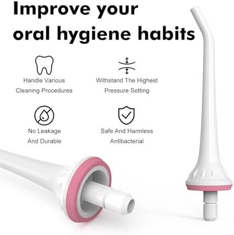 Cordro Replacement Tips for Oralfree,Nicwell,Nicefeel,COSLUS,Mospro,Zerhunt,McNaval Water Flosser, Replacement Heads Oral Irrigator Jet Tip Nozzel,White（3 Pack） - Image 3