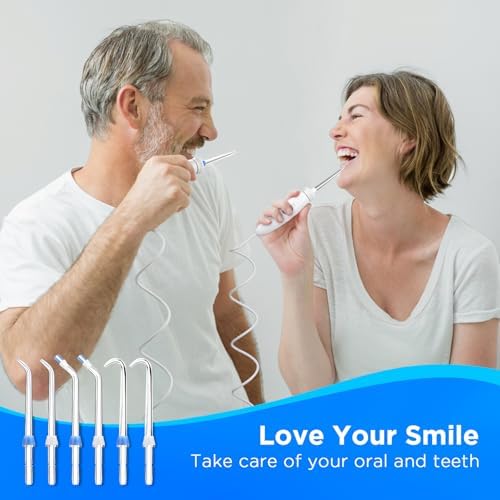 Replacement Tips for Waterpik, Water Flosser Replacement Heads Parts for Waterpik Oral Irrigator(2 Classic Jet Tips + 2 Plaque Chaser Tips + 2 Implant Denture Tips + Storage Case Combo) - Image 6