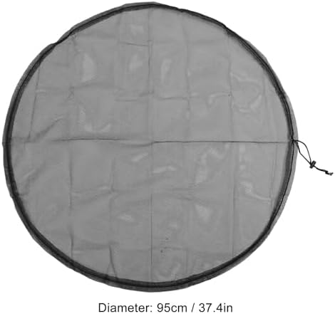 2 Pieces 37 Inch Rain Covers, Black Polyester Mesh Screen with Lamb for Water Collection Tanks, Protective Filter Net - Image 7
