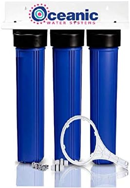 Complete Triple Standard Slim Blue Whole House Water Filtration System with KDF 55 Filter (3-Stage, 2.5" x 20") - Chlorine Removal - Image 4