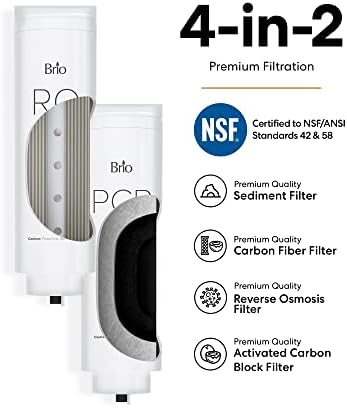 Brio Reverse Osmosis Water Filtration System, 700 GPD, 2:1 Pure to Drain, Tank-Less, Under Sink Faucet Mount - Image 3