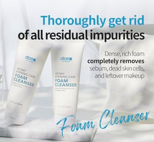 Evening Care Foam Cleanser 150 mL (5.1 fl oz), Pack of 2 | Creamy Moisturizing Lather | Thorough Makeup & Impurity Removal - Image 3