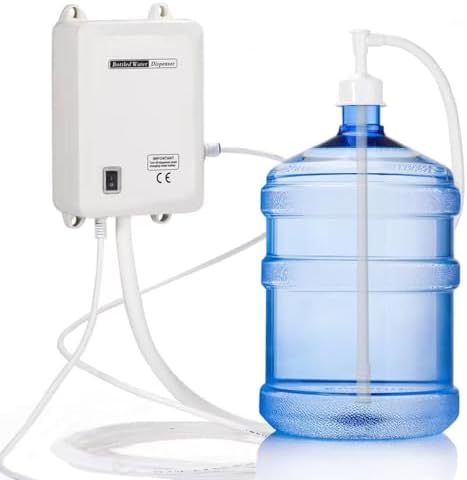 Bottled Water Dispenser Pump System - 20ft 110V AC US Plug Water Dispensing Pump with Single Inlet - Compatible Use with Coffee/Tea Machines, Water Dispensers, Refrigerators, Ice Makers by Beflog