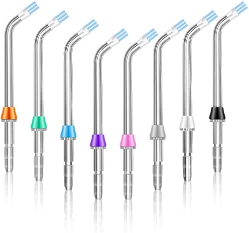 Nuanchu 8 Pieces Compatible with Waterpik Replacement Flossers Replacement Tips, Classic Jet Tips Flosser Refill Heads Replacement Heads for Water Toothpick by Nuanchu