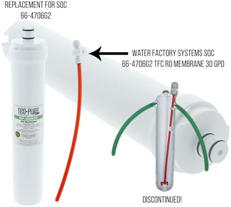 Neo-Pure NP-3MM30 SQC Compatible Membrane 30GPD Replaces the Water Factory Systems 66-4706G2 Filter Cartridge, used in the Water Factory Systems SQC3 and SQC4 RO Systems. (Compatible Membrane, 30 GPD) - Image 3
