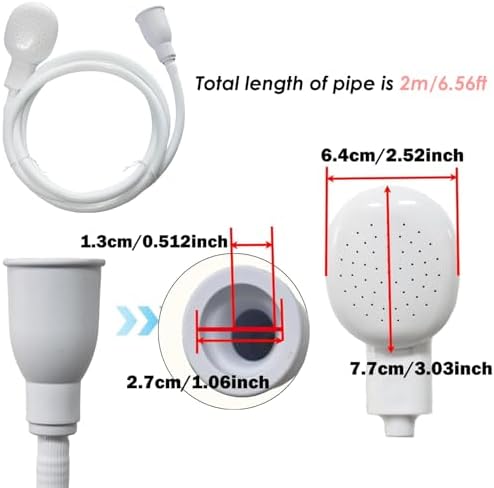 2m/6.56ft Pet Sink Spray Hose Portable Garden/Tub Faucet Sprayer Handheld Hose Faucet Shower for Bathing Baby,Pets,Washing Hair,Rinsing Vegetables - Image 2
