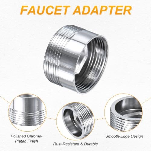 M METERXITY 1-Pack Faucet Adapter, M20 Female to M22 Male, for Kitchen - Image 2