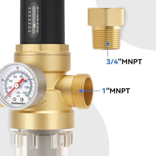 Spin Down Sediment Filter with Pressure Reducer and Pressure Gauge, 50/100 Micron Precision, 3/4"NPT - Image 5