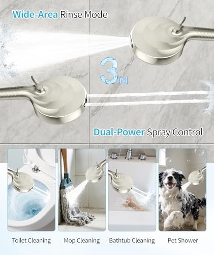 EMBATHER Filtered Handheld Showerhead, 10 Modes, 2 Filters, Brushed Nickel - Image 5