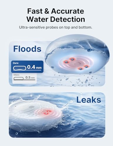 X-Sense Wi-Fi Water Leak Detector & Freeze Alarm, No Hub Required, 1-Pack - Image 2