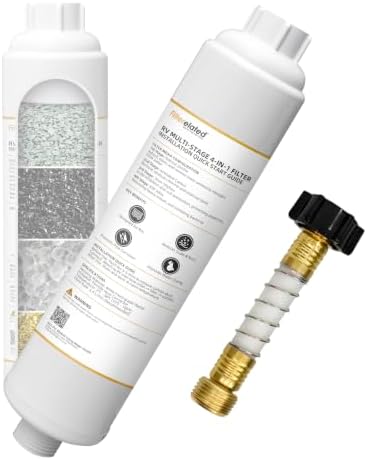 Filterelated RV Inline Water Filter,6-Stage KDF Carbon PP,Camper Boat by Filterelated