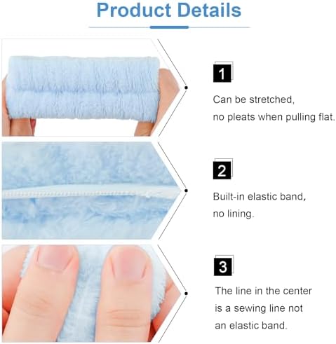 VELSCRUN 6 Pack Spa Headband, Makeup Headband, Face Wash Headbands, Skincare Headbands, Blue Sponge Hair Band Bow Tie Spa Head Band for Washing Face Wristband Set Hair Accessories for Women Gifts - Image 5