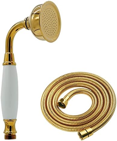 HOMEDEC Vintage Handheld Shower Head with 59" Flexible Hose, Gold by HOMEDEC