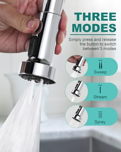 ARCORA Pull Down Kitchen Faucet Head Replacement with 13 Adapters, 3 Modes - Image 5