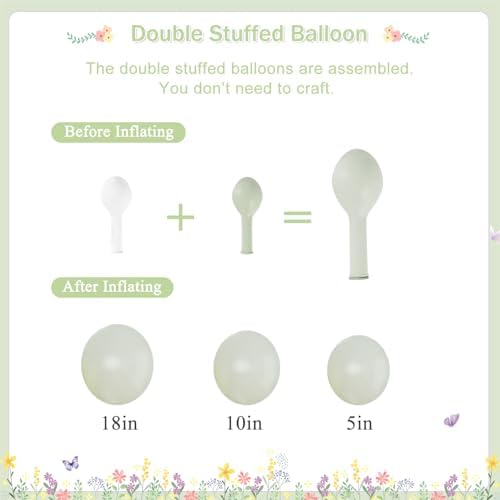 124 Pastel Balloon Arch Kit for Wildflower Baby Shower Birthday Decorations - Image 3