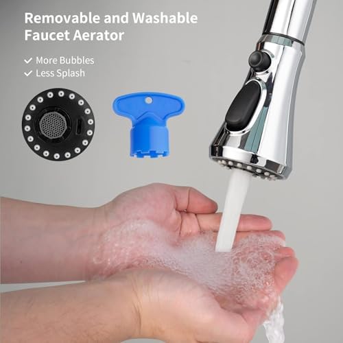 Hibbent Pull Down Spray Head for Kitchen Faucet, 3-Function Spray Nozzle - Image 3