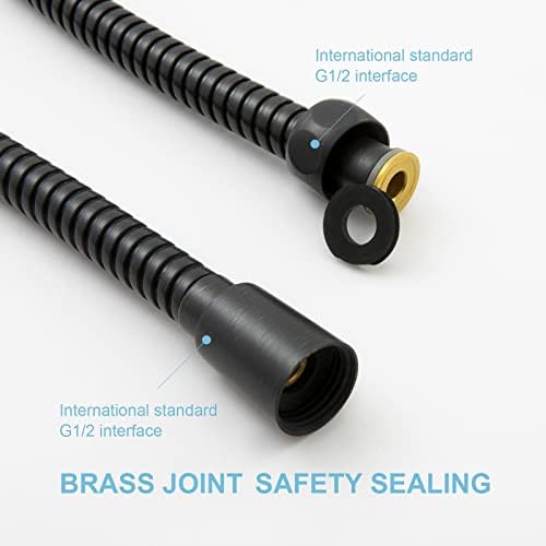 OFFO Shower Hose Oil Rubbed Bronze Kink Free Stainless Steel Shower Hose Attachment Electroplating Handheld Shower Head Hose Flex Hoses Extension with Brass Insert & Nut for Pet Bathing Cleaning 60 in - Image 3