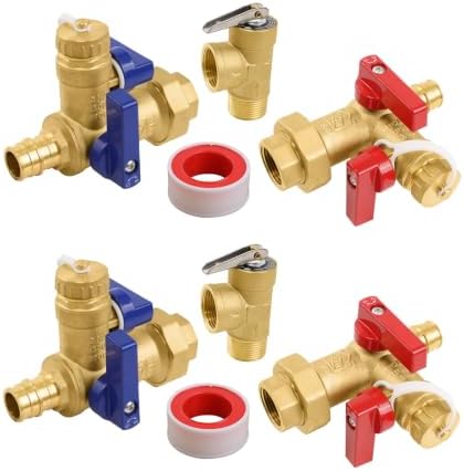 2 Sets Niikappu Tankless Water Heater Valve Kit, 3/4" FIPxPEX-A(Tool054-2) by Unknown