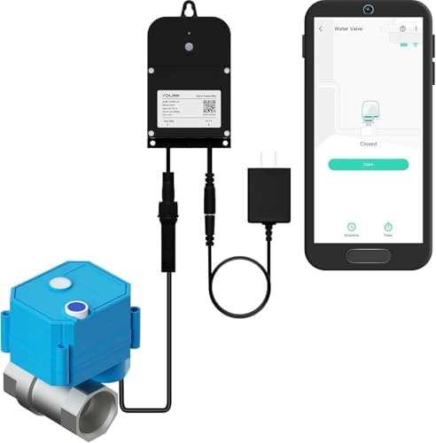 YoLink Wireless Smart Valve Control Kit, NSF Certified 1" Stainless Steel Motorized Valve by YoLink