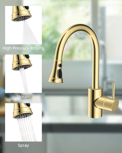 Hibbent Pull Down cUPC Certified Faucet Head Replacement, 15 Adapters - Image 2