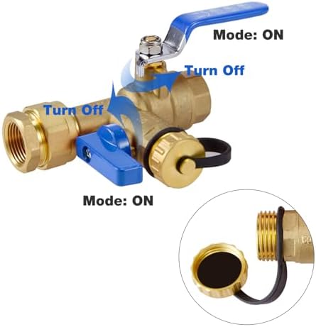 ThermoMate 3/4 Inch IPS Isolator Tankless Water Heater Service Valve Kit, with Pressure Relief Valve, Clean Brass - Image 3