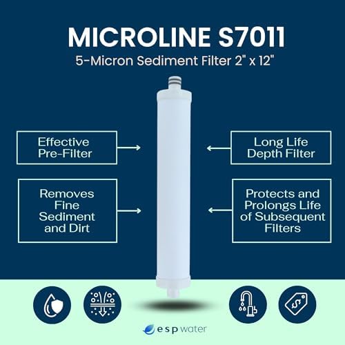 Microline Sediment Filter Cartridge, 5 Micron, S7011, 10x2.5 Inch White - Image 2