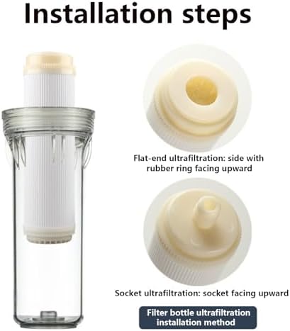 10 Inch Socket UF Hollow Fiber Ultrafiltration Membranes Filter, 0.01 Micrometre High Flow Membrane UF Dry, for sink Replacement Water Filter（2pcs） - Image 5