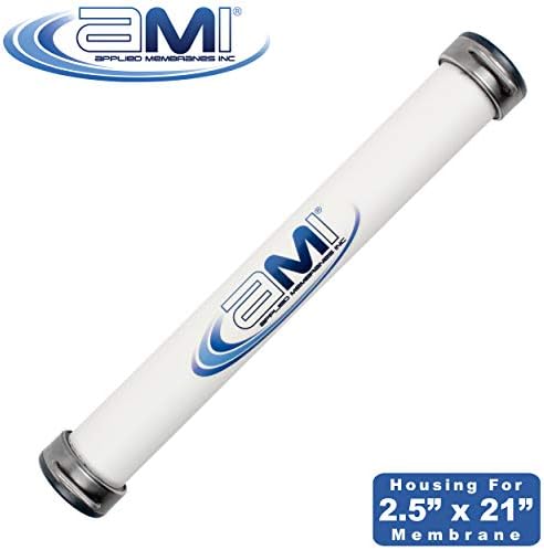 APPLIED MEMBRANES, INC. 2.5" x 21" PVC Membrane Housing Pressure Vessel for 25x21 RO, UF, NF Membrane Element | 200 PSI Operating Pressure | PV2521PVCAU - Image 2