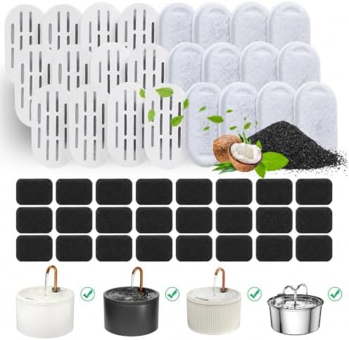 DOOOB Cat Water Fountain Filter, 48 Pack Cat Fountain Filters by dooob
