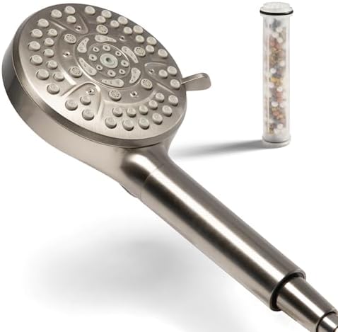 MDhair High Pressure Handheld 5-Stage Filtered Shower Head, Hard Water by MDhair