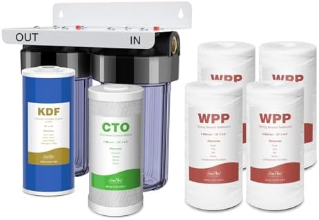 SimPure DB10C-2KDF 2-Stage Water Filters with Extra String Wound Sediment Replacement Filter Cartridges by SimPure_Water
