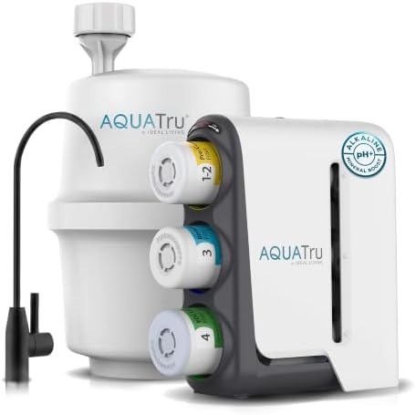 AquaTru Under Sink Reverse Osmosis Water Filter | 4-Stage Water Purification System | Certified to Remove 84 Contaminants Like Chlorine, Chromium 6, Forever Chemicals, Microplastics | Black Faucet by AQUATRU