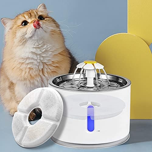 Cat/Pet Water Fountain Filters, 12 Pieces Set Pack of 8 Replacement Filter Dia is 5" Fit for 81oz/2.4L, 3 Filtration System with 4 Pre-Filter Sponges - Image 6
