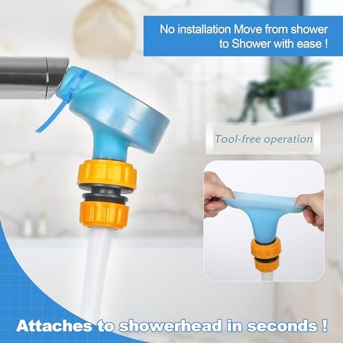Slip-On Tub Hose 6FT - Flexible Bathtub Faucet Sprayer Attachment for Cleaning & Pet Care -Dog Shower Hose- No Installation - Fits Faucets Up to 3" Wide - Portable - Image 2