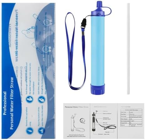 Pocket Size Water Filter Straw, Lightweight Water Filtration Tool for Backpacking, Adventure & Outdoor Activities by Unknown