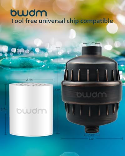 Shower Filter,Hard Water filter Shower Head Filter 15 Stage Cartridge Remove Chlorine Heavy Metals and Other Sediments,Vitamin C Water Softener Reduces Dry Itchy Skin,Dandruff BWDM(Oil-Rubbed Bronze) - Image 3
