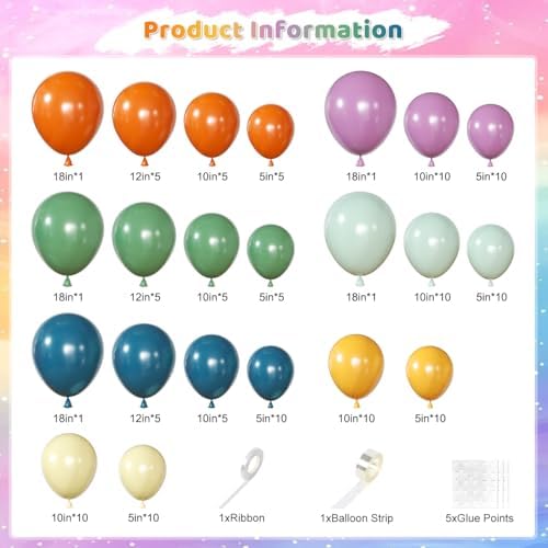 Rainbow Balloon Arch Kit for Whimsical Baby Shower Birthday Decorations - Image 2