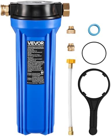 VEVOR RV Water Filter, 2.5 x 10 in Water Filter System for Campers, Remove Sediments, Chlorine, Bad Tastes, Odors, and Most Contaminants, RV Filter for RVs, Boats, Vans by VEVOR