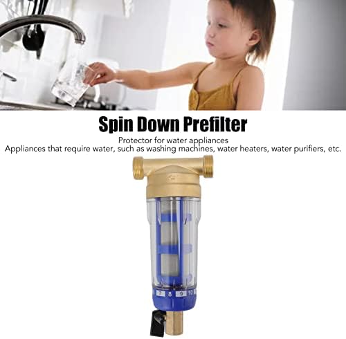 Whole House Spin Down Sediment Water Filter with Anti Dezincification Copper Head and Stainless Steel Mesh High Accuracy Prefilter for Home System - Image 3