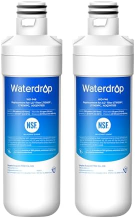 Waterdrop LT1000PC ADQ747935 MDJ64844601 Refrigerator Water Filter, 2 Pack by Waterdrop