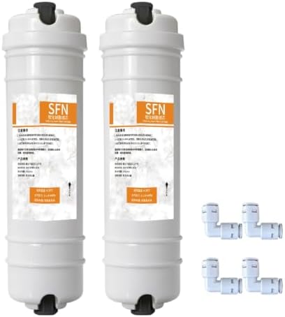 2-pack, Water Softener Filter Cartridges, 10-inch With 1/4-inch Quick Connector And Adapter, Cation Exchange Resin, Removes Calcium And Magnesium Ions by Unknown