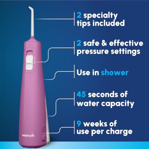 Waterpik Cordless Pulse 3100 Portable Water Flosser, Rechargeable, Mauve - Image 2