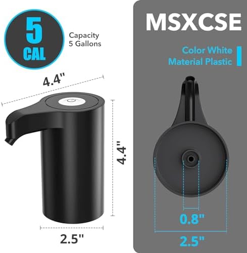 5 Gallon Automatic Drinking Portable Water Dispenser - Universal Electric Water Bottle Pump, USB Rechargeable, with 2 Silicone, for Home & Camping - Image 2
