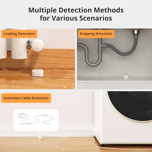 SONOFF SNZB-05P Zigbee Water Leak Sensor for Alarm System and Smart Home Automation, Wireless Mini Flood Detector for Kitchen Bathroom Basement 1Pack - Image 4