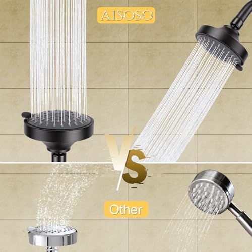 AISOSO High Pressure Rain Shower Head 5 Modes 4.1 Inch Oil Rubbed Bronze - Image 5