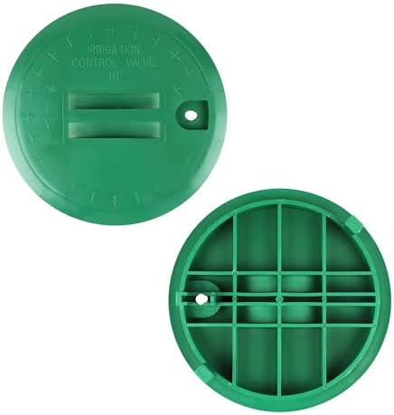 2 Piece 10 Inch Round Sprinkler Valve Box Cover - Green Irrigation Valve Cover by eaacaa
