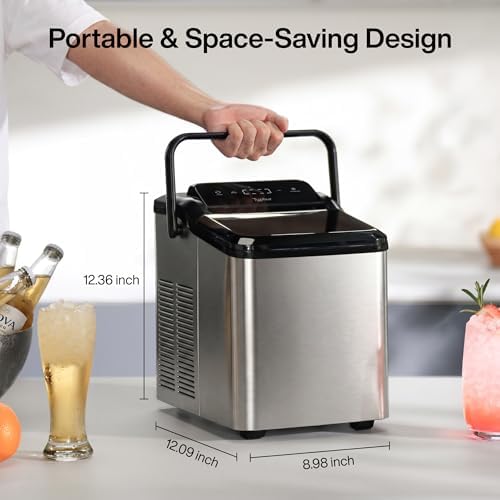 Typhur Nugget Ice Maker Countertop, Self-Cleaning Pump, Titanium Silver - Image 6